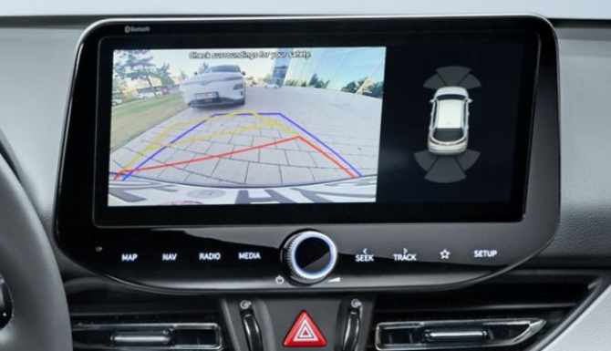 Rear-view camera.